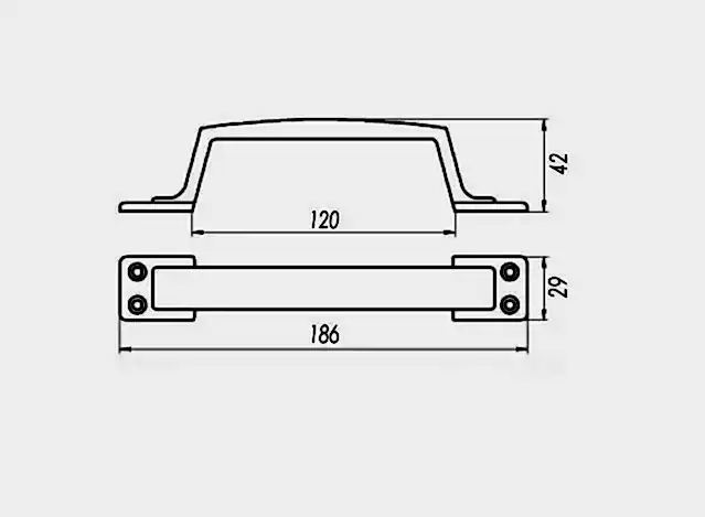 Ручка-скоба Zenit (Зенит) РС100.01 (медь) 