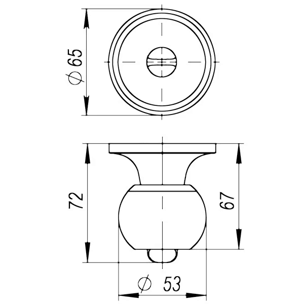 Ручка Ajax (Аякс) защелка DK682 CP-BK (6082 CP-B) (фик.) хром 