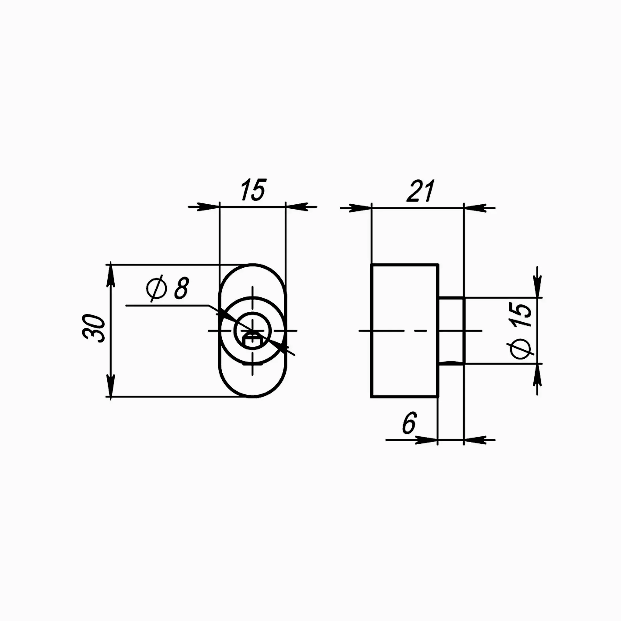 Вертушка Armadillo (Армадилло) на шток цилиндра T.Knob-S (CB-S) BPVD-77 вороненый никель 
